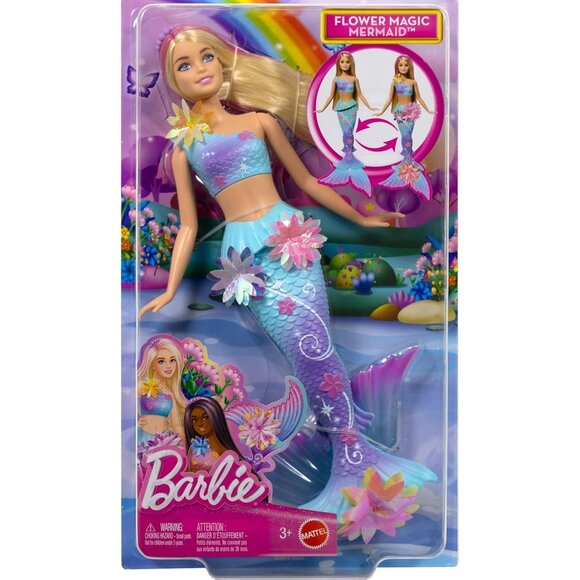 🆕 Barbie Mermaid Toy Dolls with Surprise Magic Blooming Flowers Ombre Tails - Picture 6 of 6